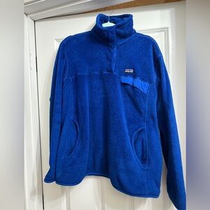 Patagonia Re-Tool Snap T Polartec Blue Fleece Pullover Womens